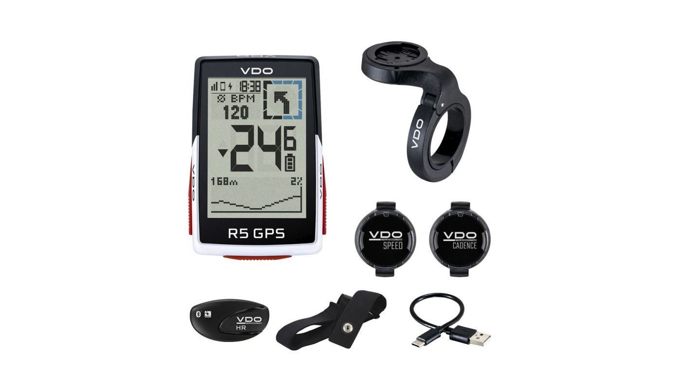 VDO - R5 GPS Full Sensor sada, cyklopočítač se snímači - 1